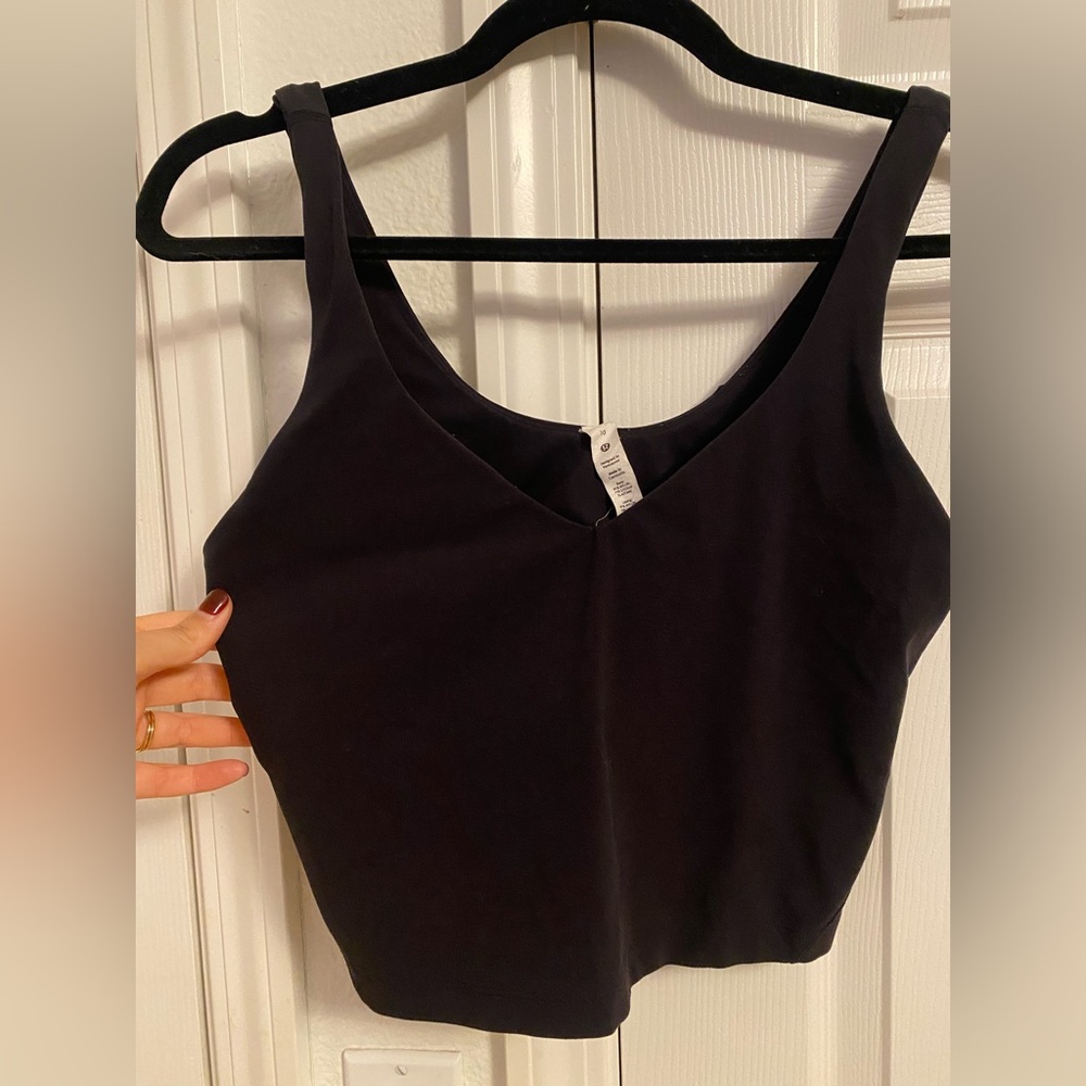 lululemon athletica Black V-Neck Cropped Camisole